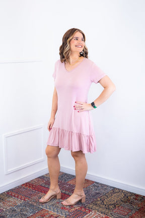 Vestido Verona - Babado Gola V e Manga Curta