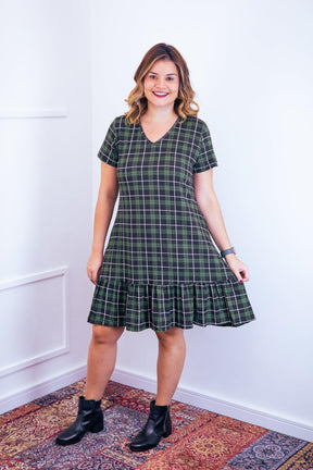 Vestido Verona - Babado Gola V e Manga Curta