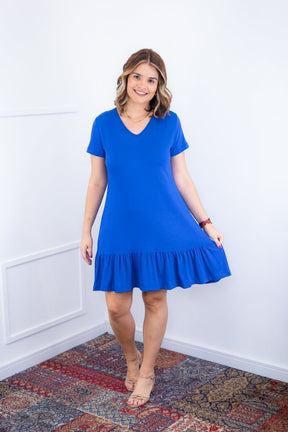 Vestido Verona - Babado Gola V e Manga Curta