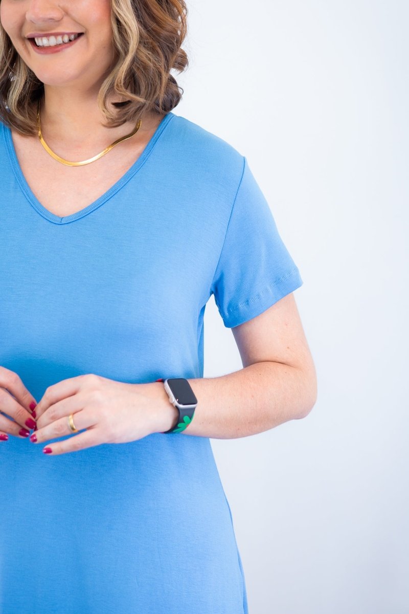 Vestido Verona - Babado Gola V e Manga Curta