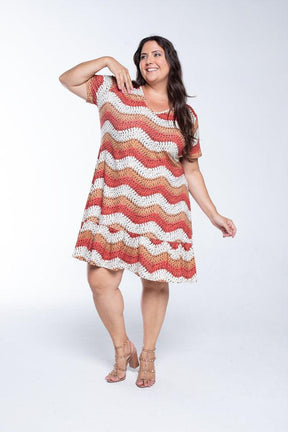 Vestido Verona - Babado Gola V e Manga Curta