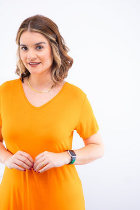 Vestido Verona - Babado Gola V e Manga Curta