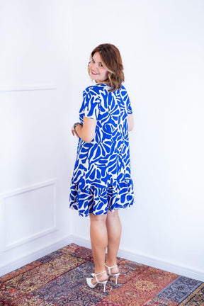 Vestido Verona - Babado Gola V e Manga Curta